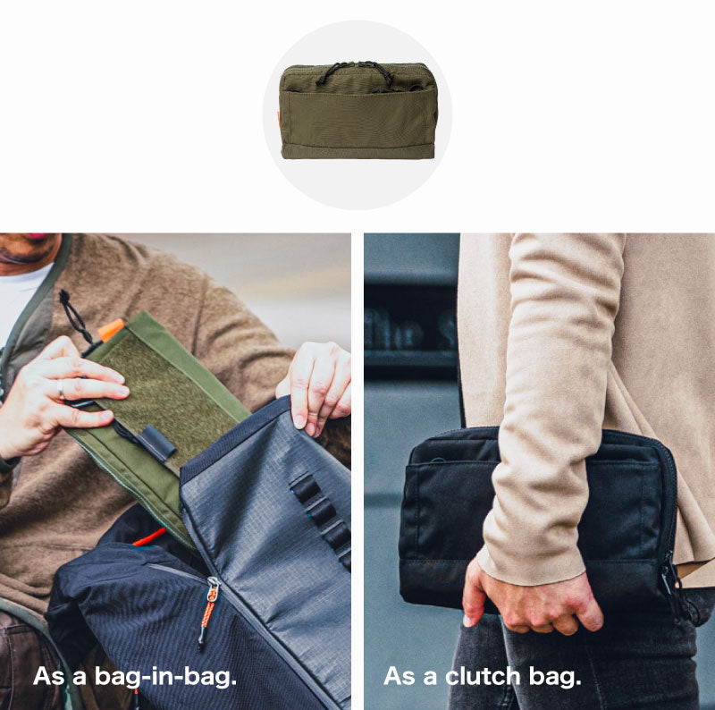As a bag-in-bag and clutch bag