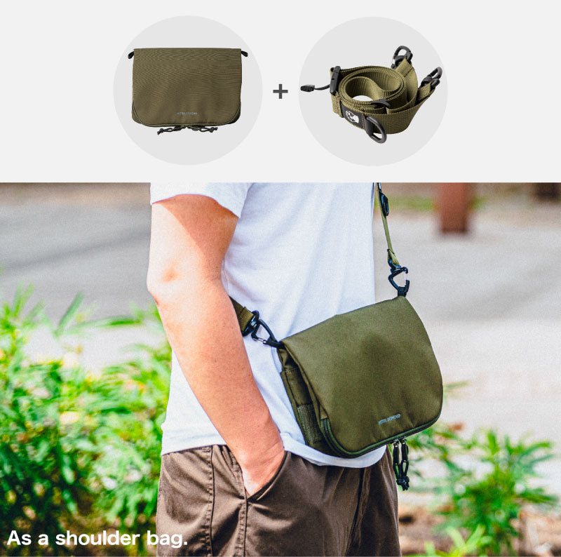 As a shoulder bag (flap)